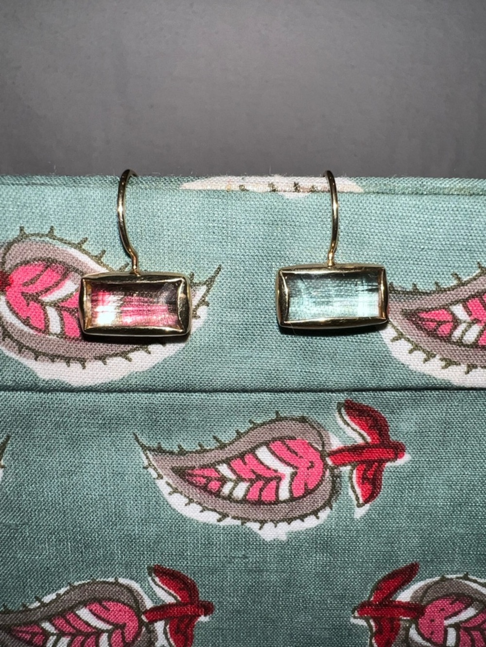 Chan Luu’s Silver Shade Crystal Tab Earrings - Picture 2 of 3